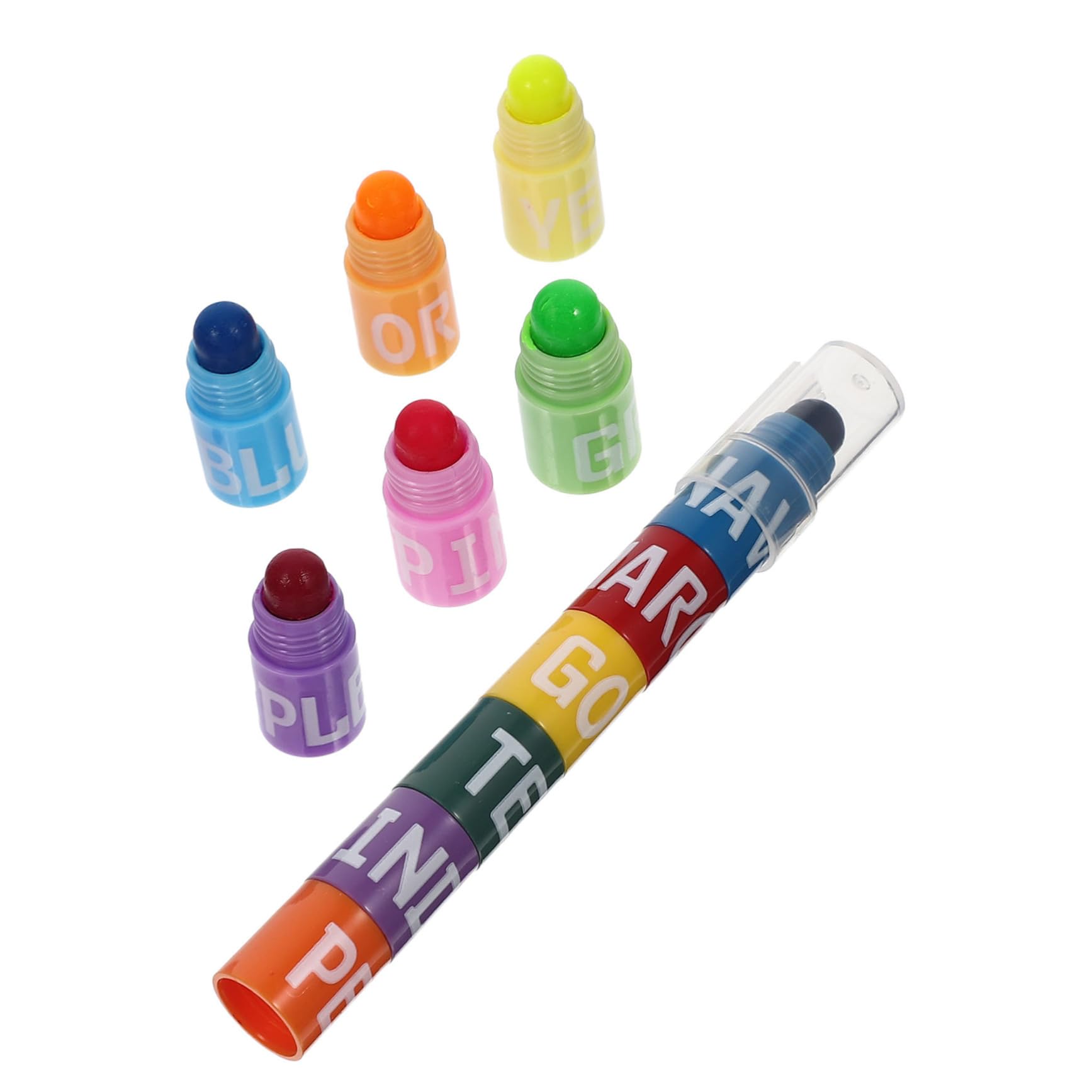 Lurrose 8 Juegos De Resaltador De Costura Papelería Para Estudiantes Resaltadores De Colores Resaltador De Color Rotuladores Fluorescentes Rotuladores Fluorescentes Marcador De
