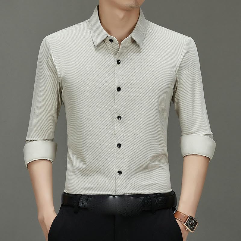 Camicia da uomo a maniche lunghe a righe affari casual lavoro professionale primavera