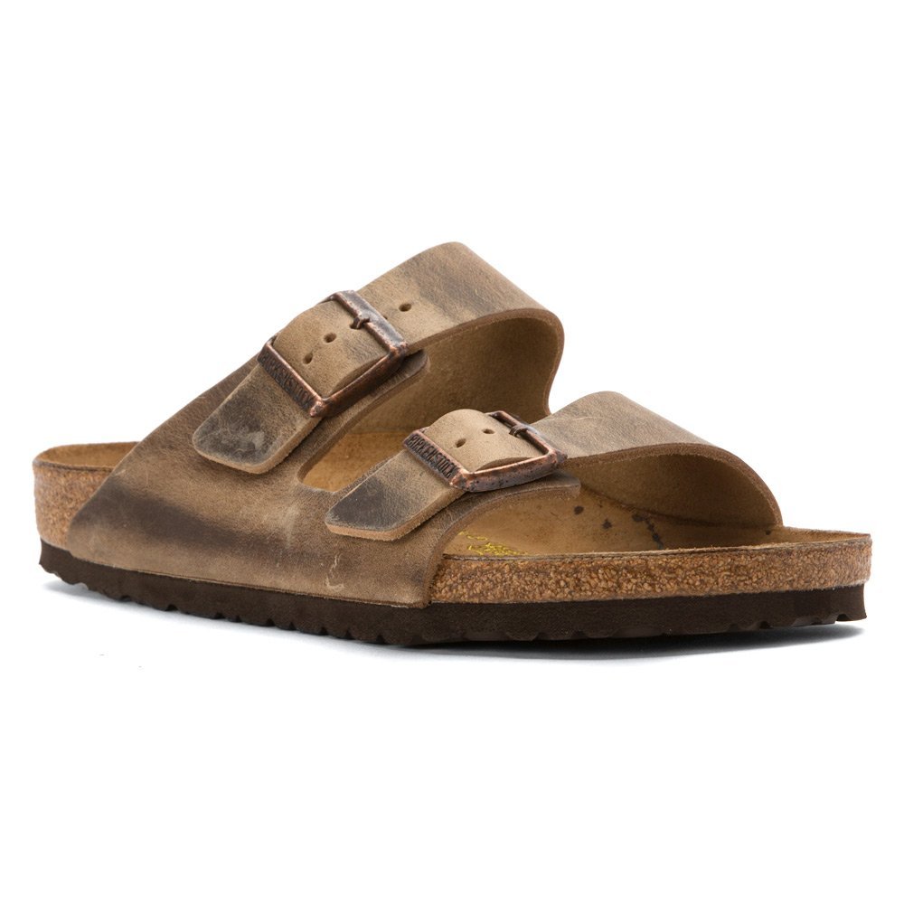 Birkenstock Unisex Arizona Sandal Waxy Leather Tobacco Brown 40 M EU