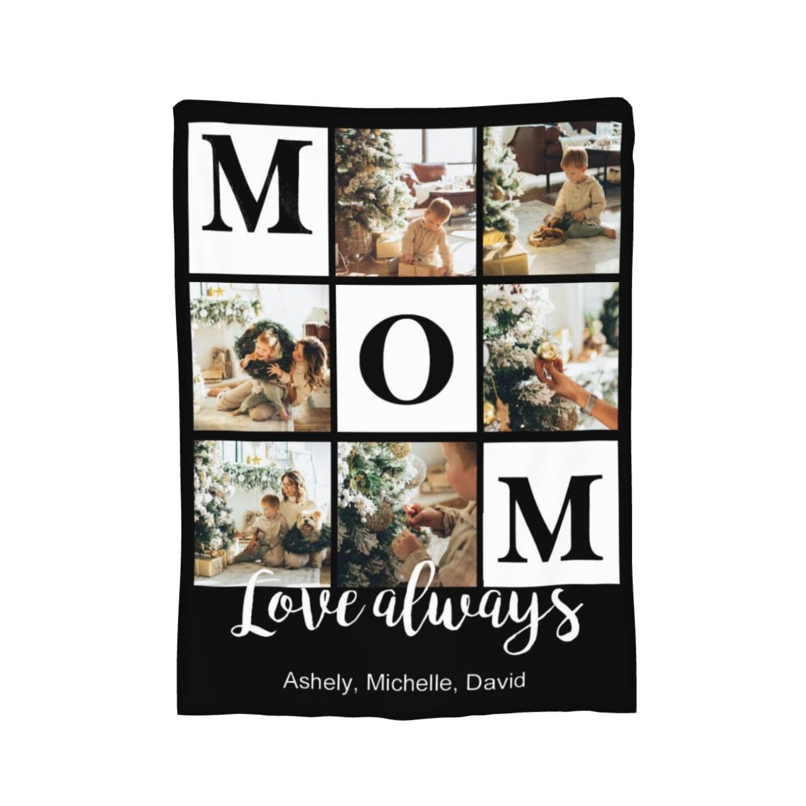 Dfggagdhs Personalized Baby Flannel blanket,Custom Name Picture blanket,Warm Comfort Throw,Newborn Gift blanket for Baby Shower Holiday