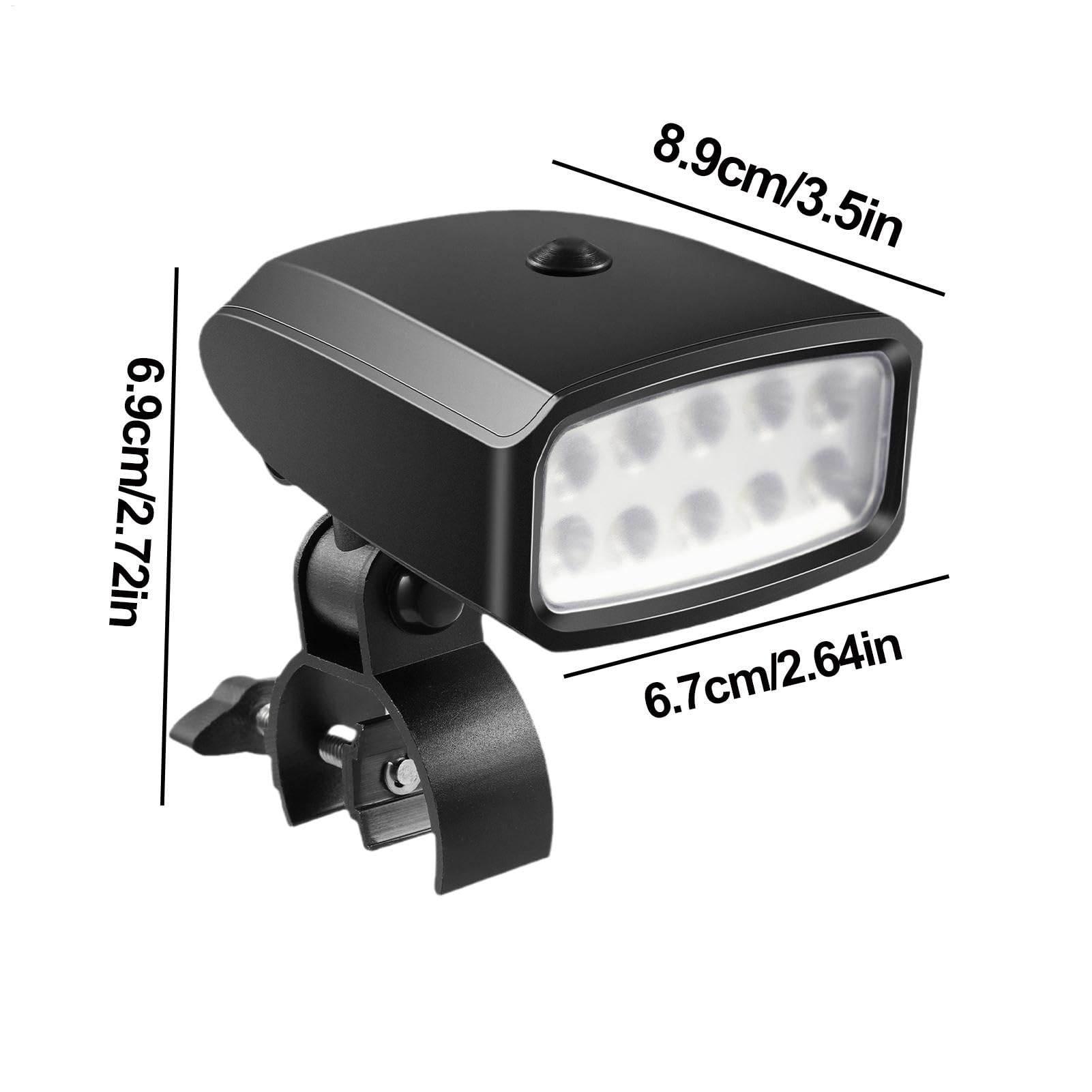Lámpara de parrilla para exteriores, lámpara LED para barbacoa, diseño giratorio de 360 grados, 10 cuentas LED, 120 lm, funciona con pilas