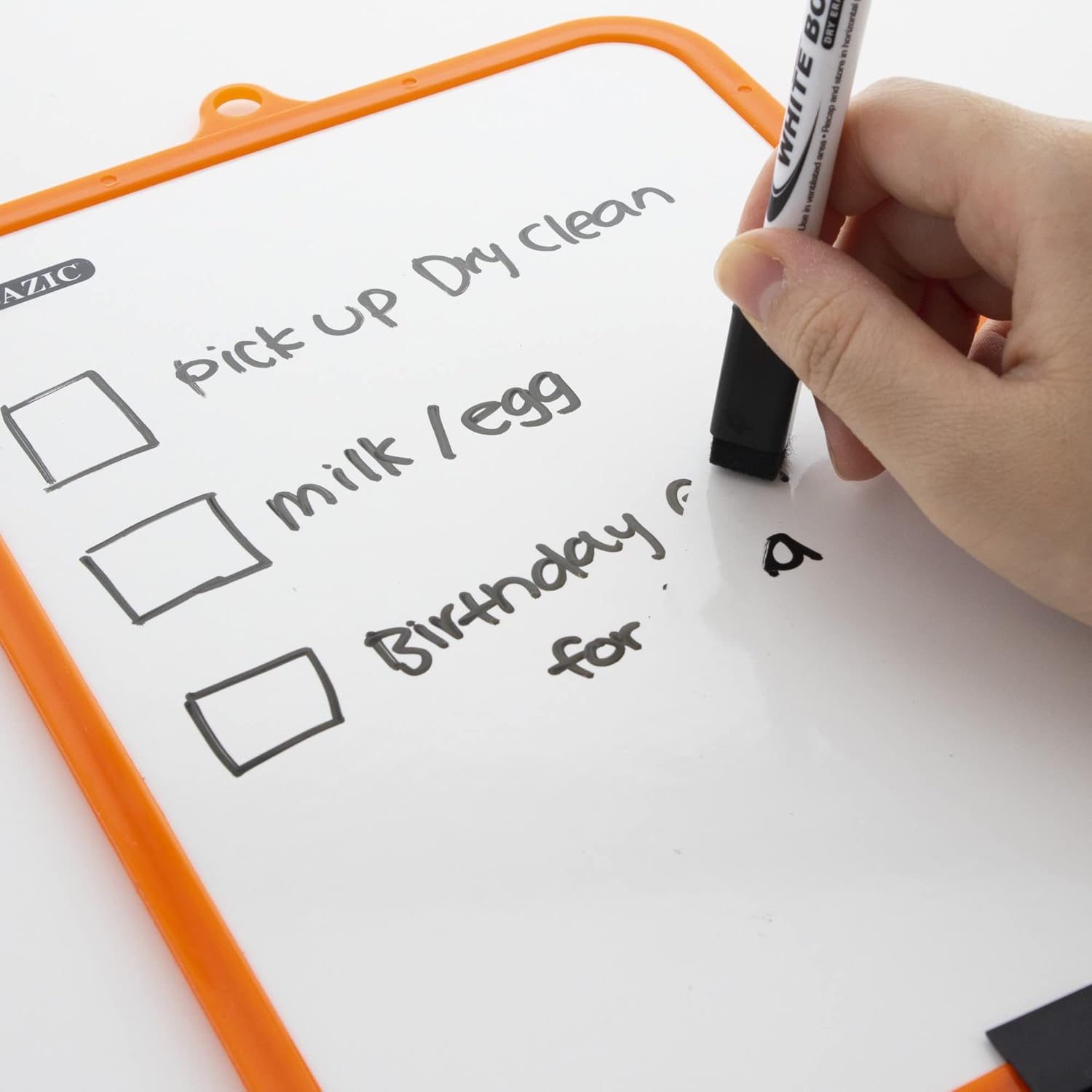 BAZIC Products Dry Erase Lap Board 7.4"x10.3" & Marker + Eraser, Double Sided Primary Ruled & Blank, Small Whiteboards forTeacher Home Office, 72-Packs