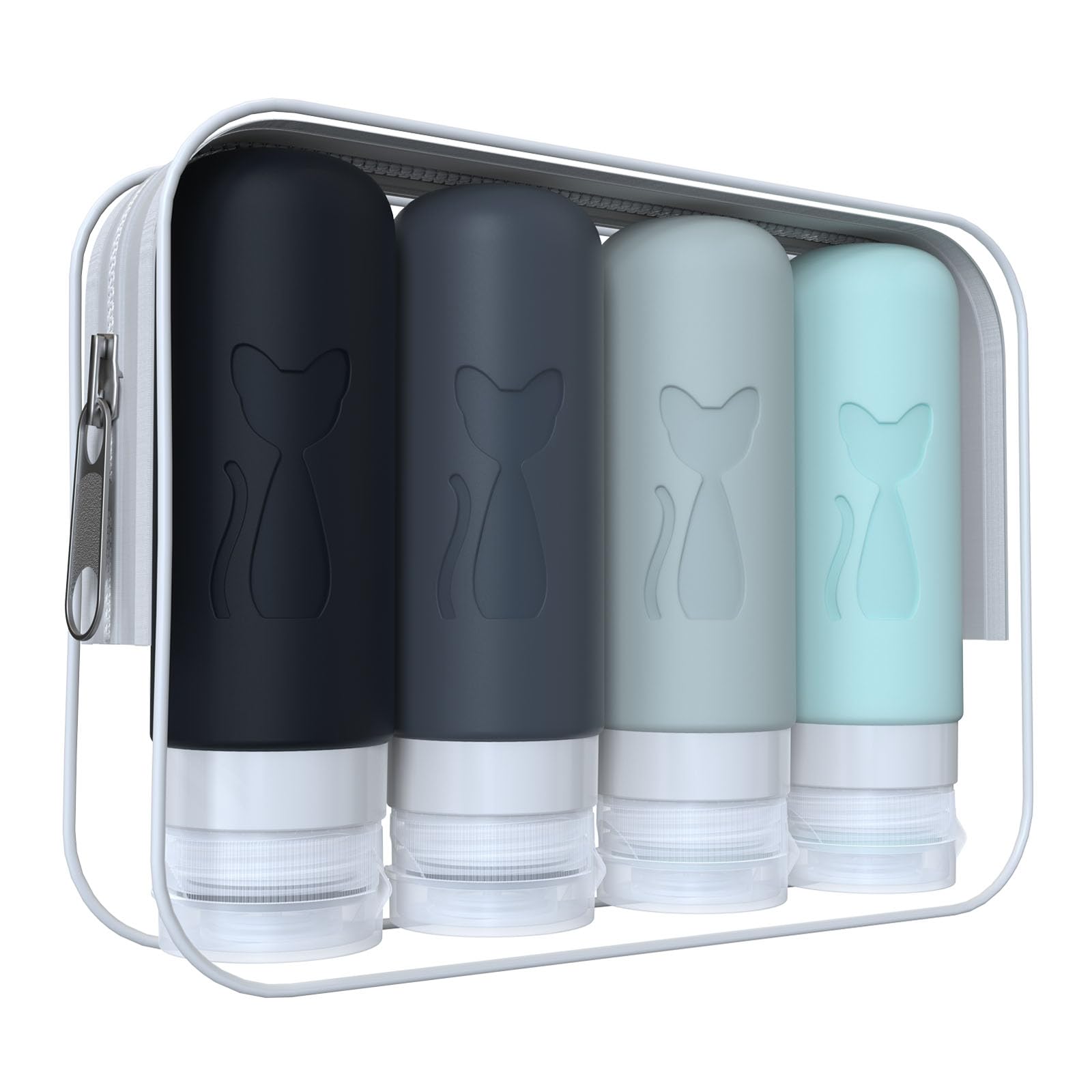 Zafit TSA Approved 3oz Leakproof Travel Bottles for Toiletries, Refillable Containers for Shampoo Conditioner Lotion Body Wash(Multicolored A)