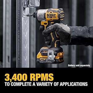 DEWALT 20V MAX XR Impact Driver, Brushless, 1/4", 3-Speed, Bare Tool Only (DCF845B)
