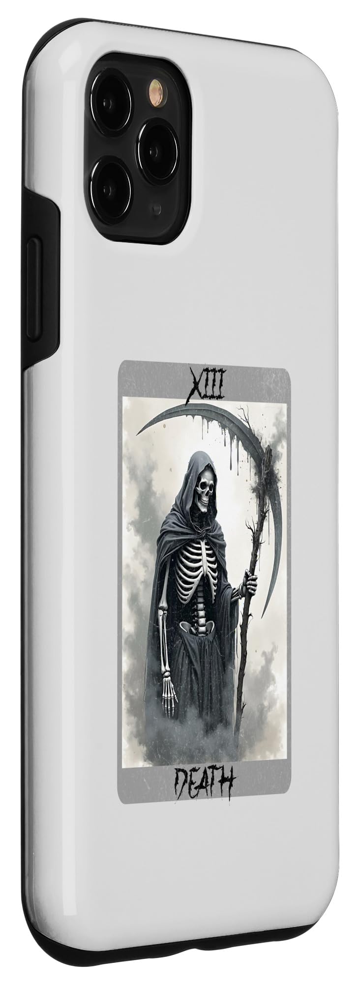 iPhone 11 Pro Max Vintage Tarot Card Death Reaper Occult Satan Unholy Horror Case - Image 3