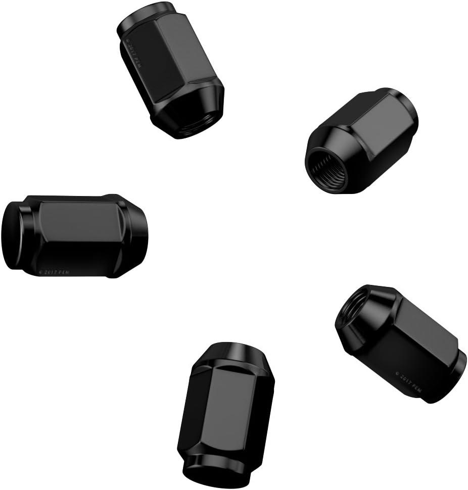 StanceMagic 23pcs Bulge Closed End Lug Nuts - 1/2x20 Threads, Cone Seat, 3/4" 19mm Hex - Compatible with Jeep Wrangler TJ JK Cherokee XJ Wrangler Liberty Rubicon CJ5 CJ7 ZJ WJ - Black, 1.4in Length : Automotive