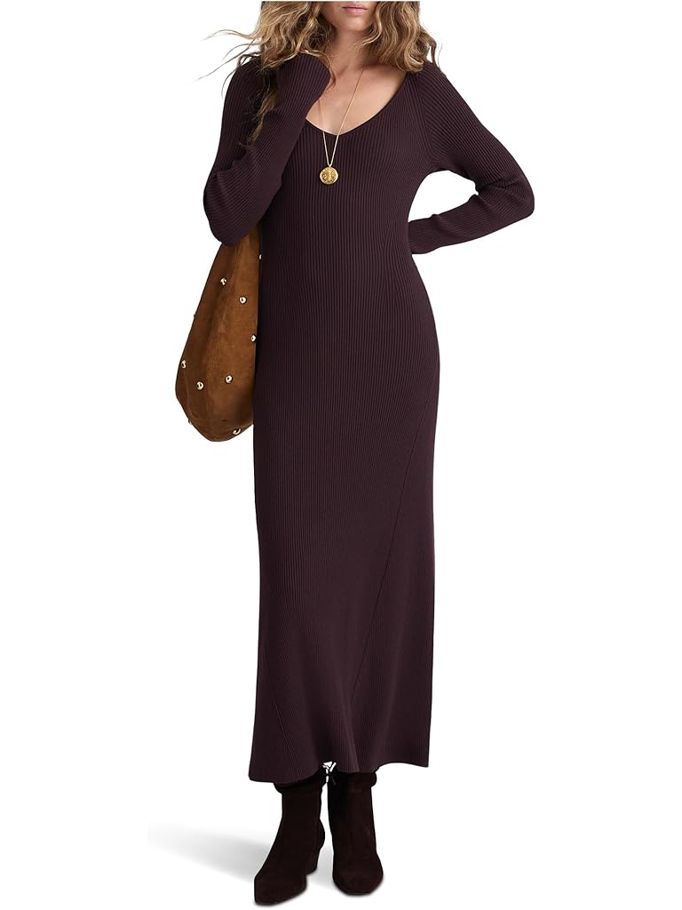 Brown Madewell Nova Vneck Snowy Dress