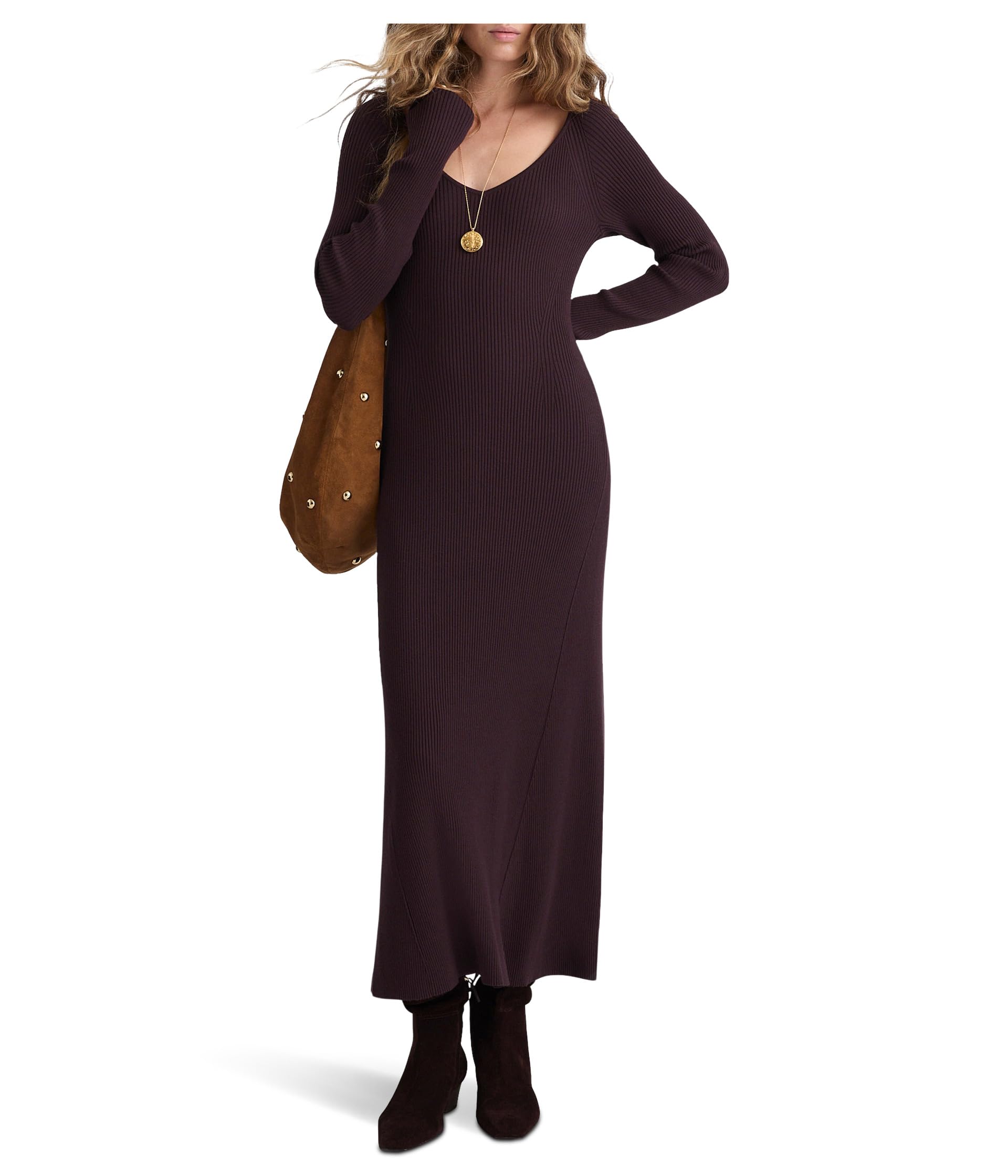 Madewell Womens Nova Vneck Snowy Dress