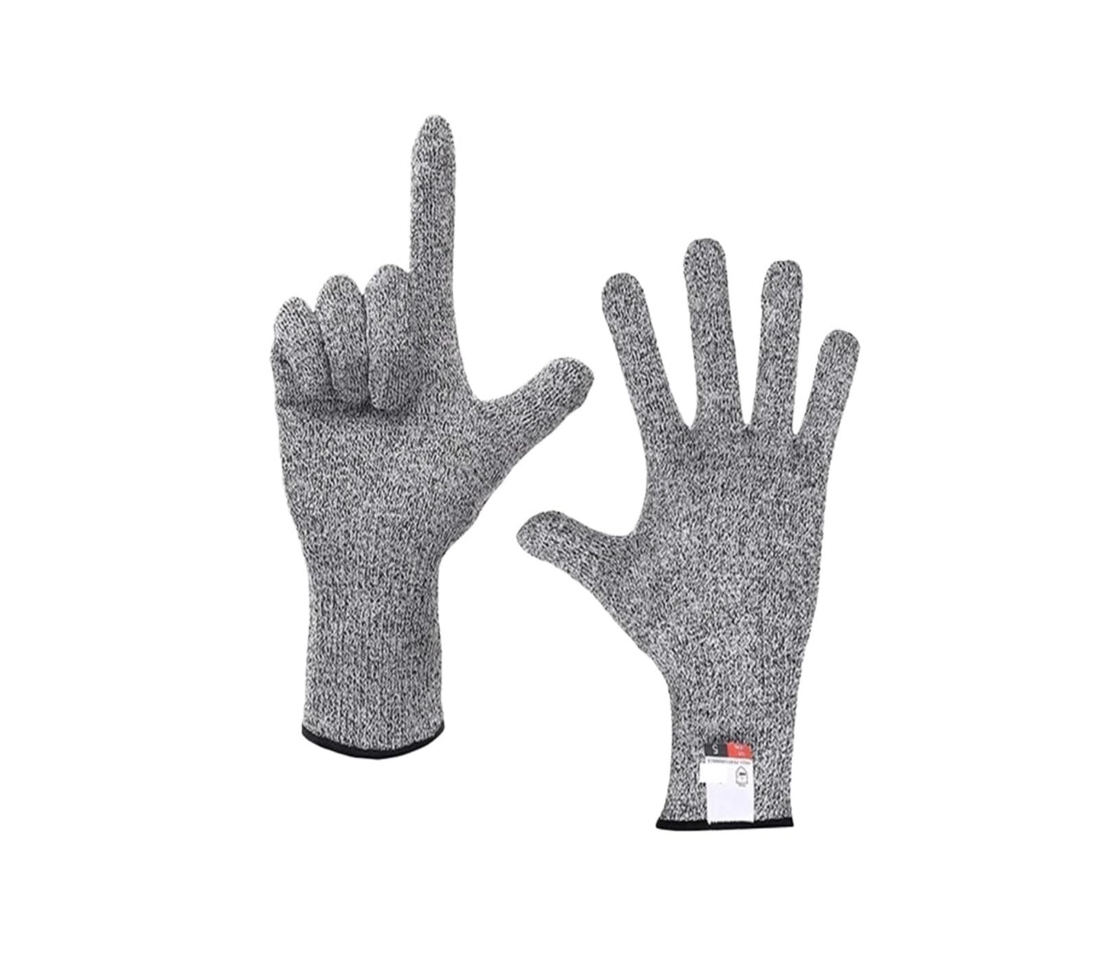 Guanti di Sicurezza antitaglio H+P+P+E Guanti antitaglio di Sicurezza Livello 5 Alta Resistenza Industria Cucina Giardinaggio AntiGraffio Antitaglio Taglio del Vetro Multiuso(XL)