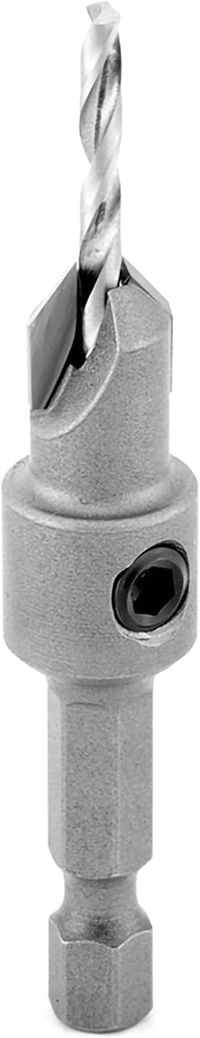 Amana Tool Carbide Tipped 82 Degree Countersink Drill Bit, 55264, 3/8 D x 49 Deg x 1/4 Quick Release Hex Shank for Wood Screw 8