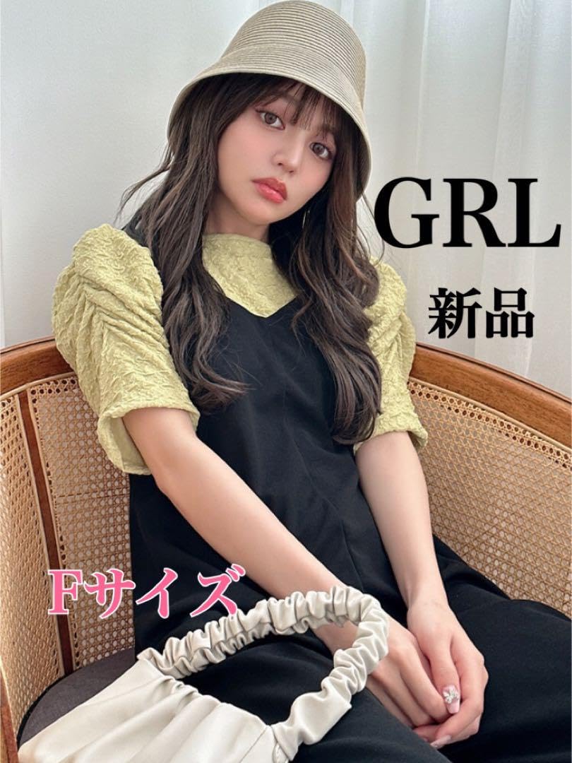 Amazon.co.jp: GRL ダブルストラップオールインワンsm31 ショート丈 