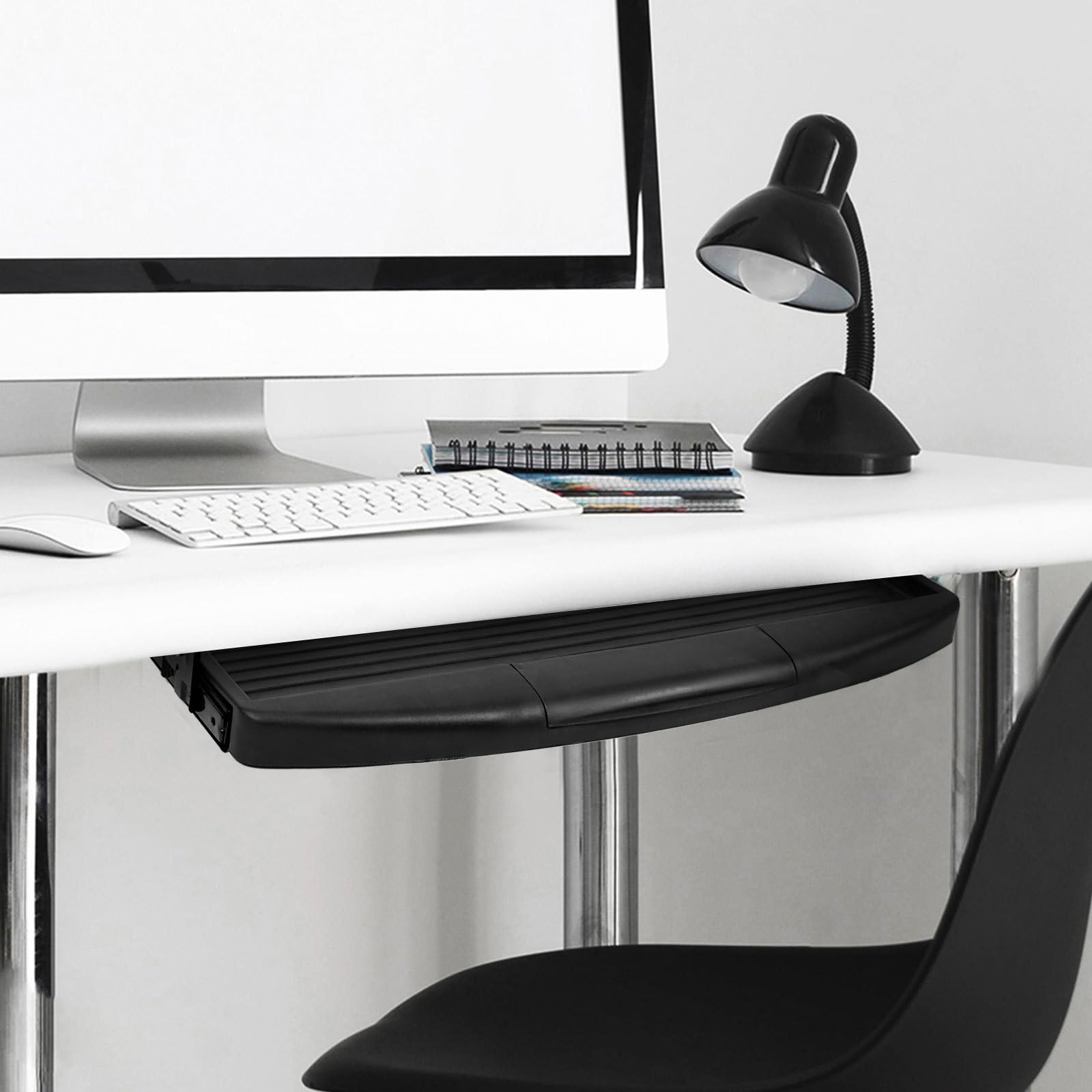 2 Sätze Tastaturablage für Schreibtisch unter Tisch, Ausziehbar