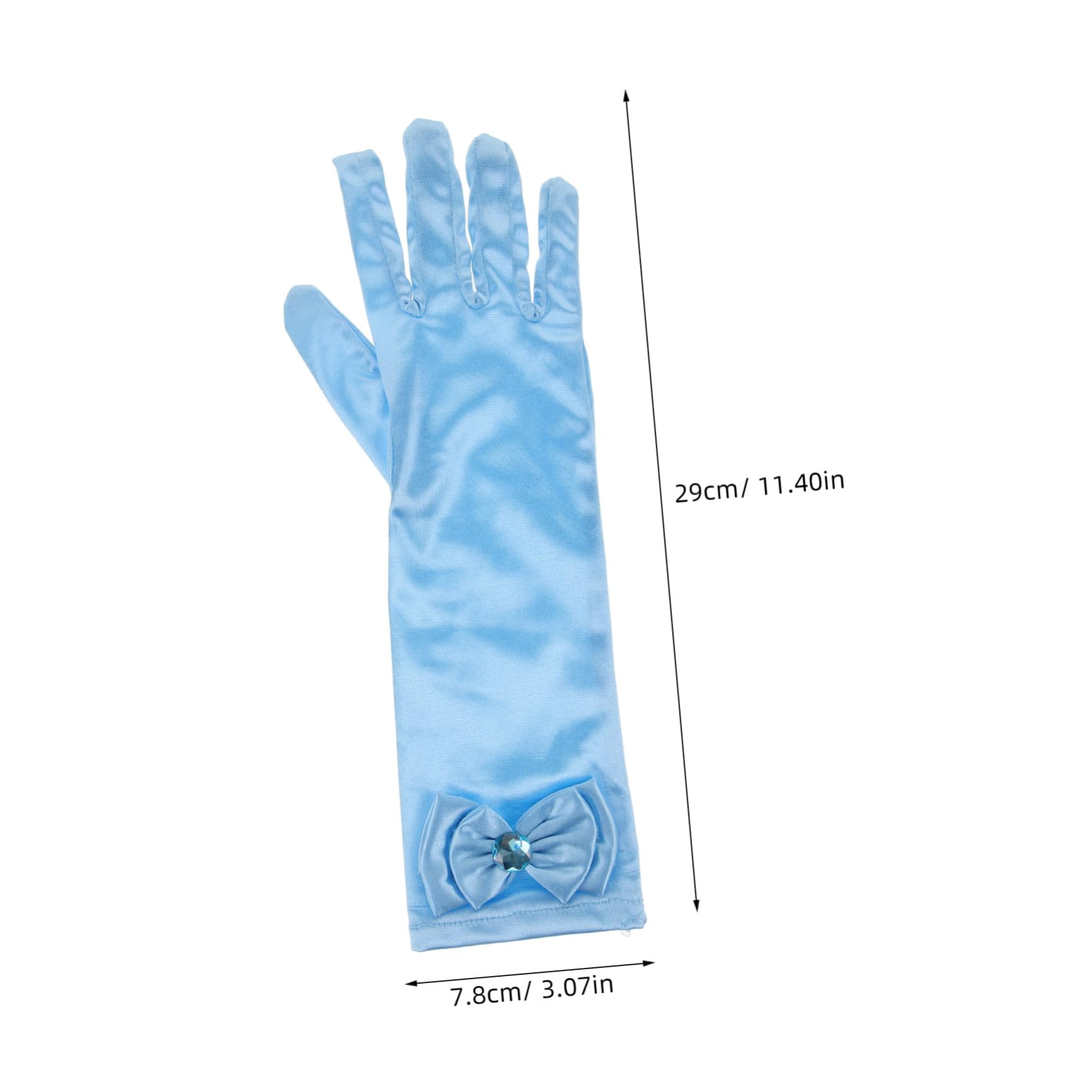 Ipetboom 1 Pair Boys and Girls Satin Gloves Bowknot Flower Girl Long Gloves for Princess Dresses Stage Shows Banquets Fashionable and Comfortable