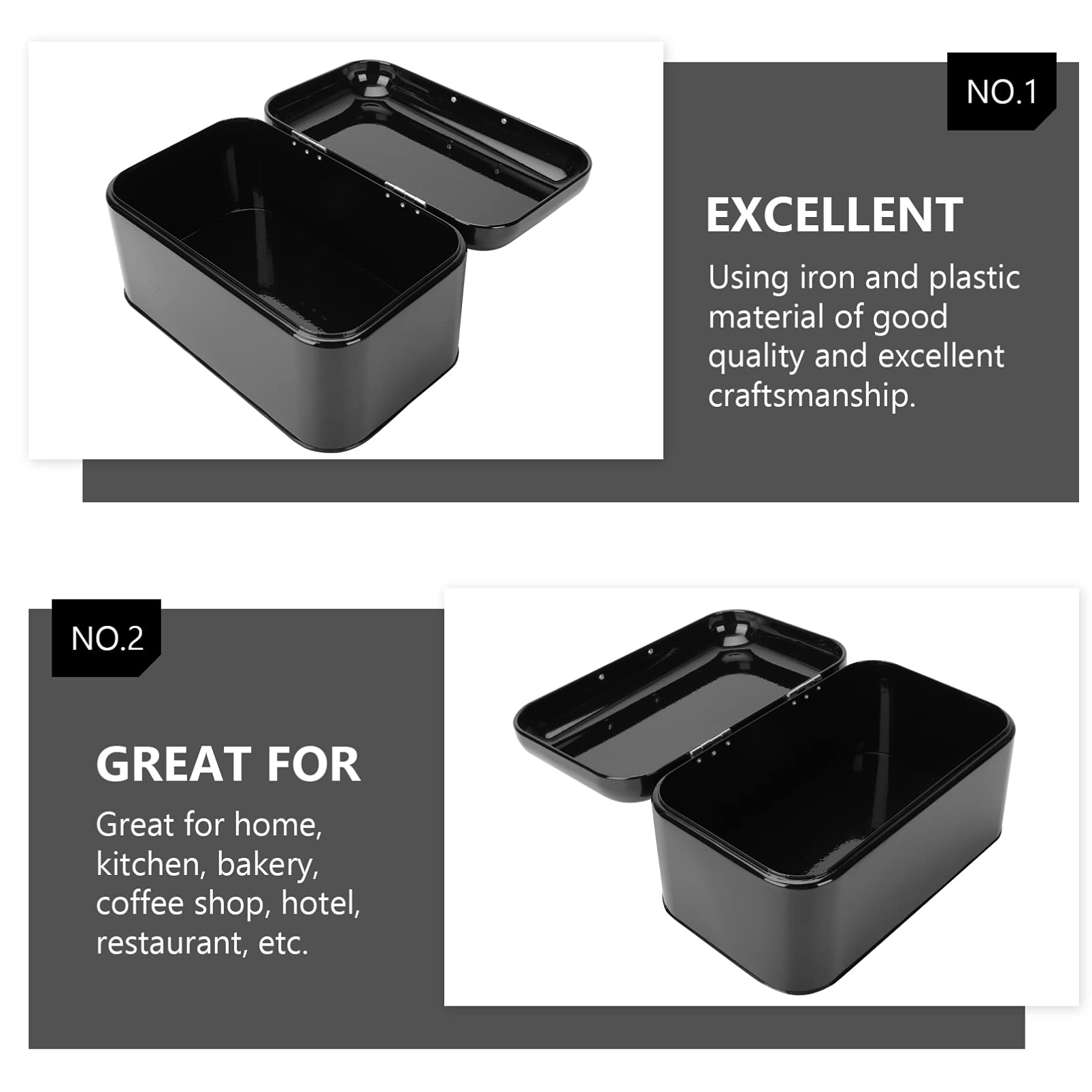 ABOOFAN Tarro De Almacenamiento Tipo Caja De Pan Metálica Para Cocina Organizador De Pan