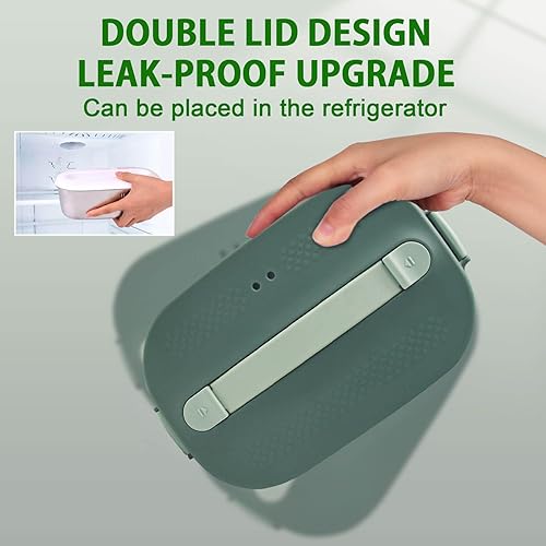 Miniatura 4 de Fiambrera eléctrica de 120 W, calentador de alimentos de 1.8 L, 5 en 1, 12 V24 V110 V220 V230 V, cajas de almuerzo calentadas para adultos, trabajo,