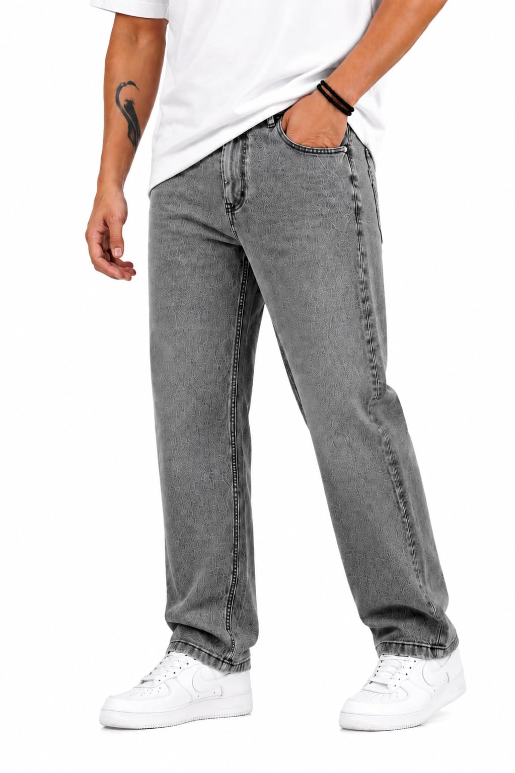 Premium Premium Straight Fit Jeans for Men | Heavy Washed Denim | Mid Rise Comfortable Everyday Wear Classic 5 Pocket Design Stretch Casual Jeans-picture-56