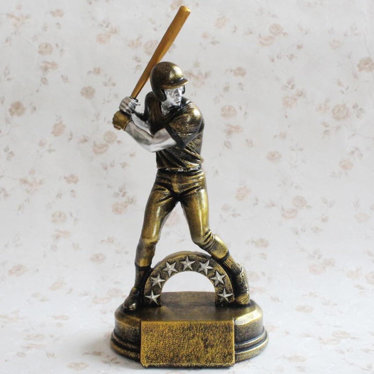 Veemoon Adorno de Resina de Jugador de Béisbol Creativo para Dormitorio
