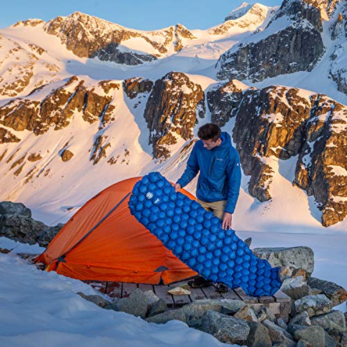 ECOTEK Outdoors Insulated Hybern8 4 Season Ultralight Inflatable Sleeping Pad with Contoured FlexCell Design - Easy, Comfortable, Light, Durable, Hammock Approved - Sub Zero Temp Rating [Fire Orange] - Thumbnail 5