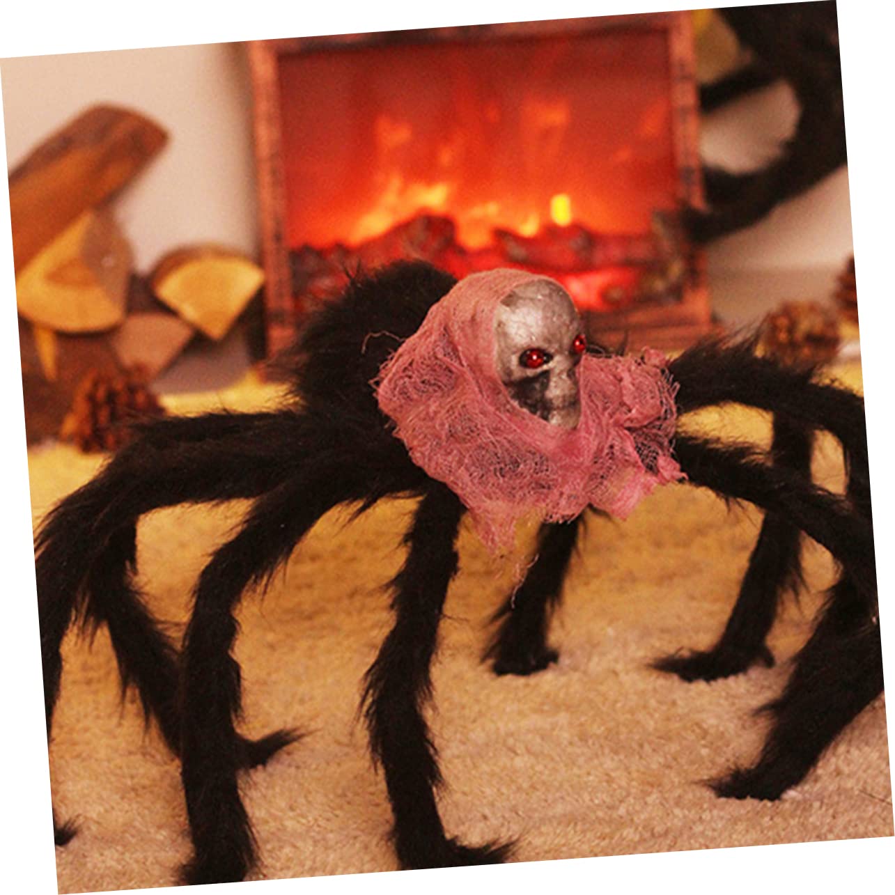 HANABASS 4pezzi Decorazioni Per Halloween Di Ragnatela e Ragno Ornamentale Atmosfera Spaventosa Per Feste e Decorazioni Domestiche