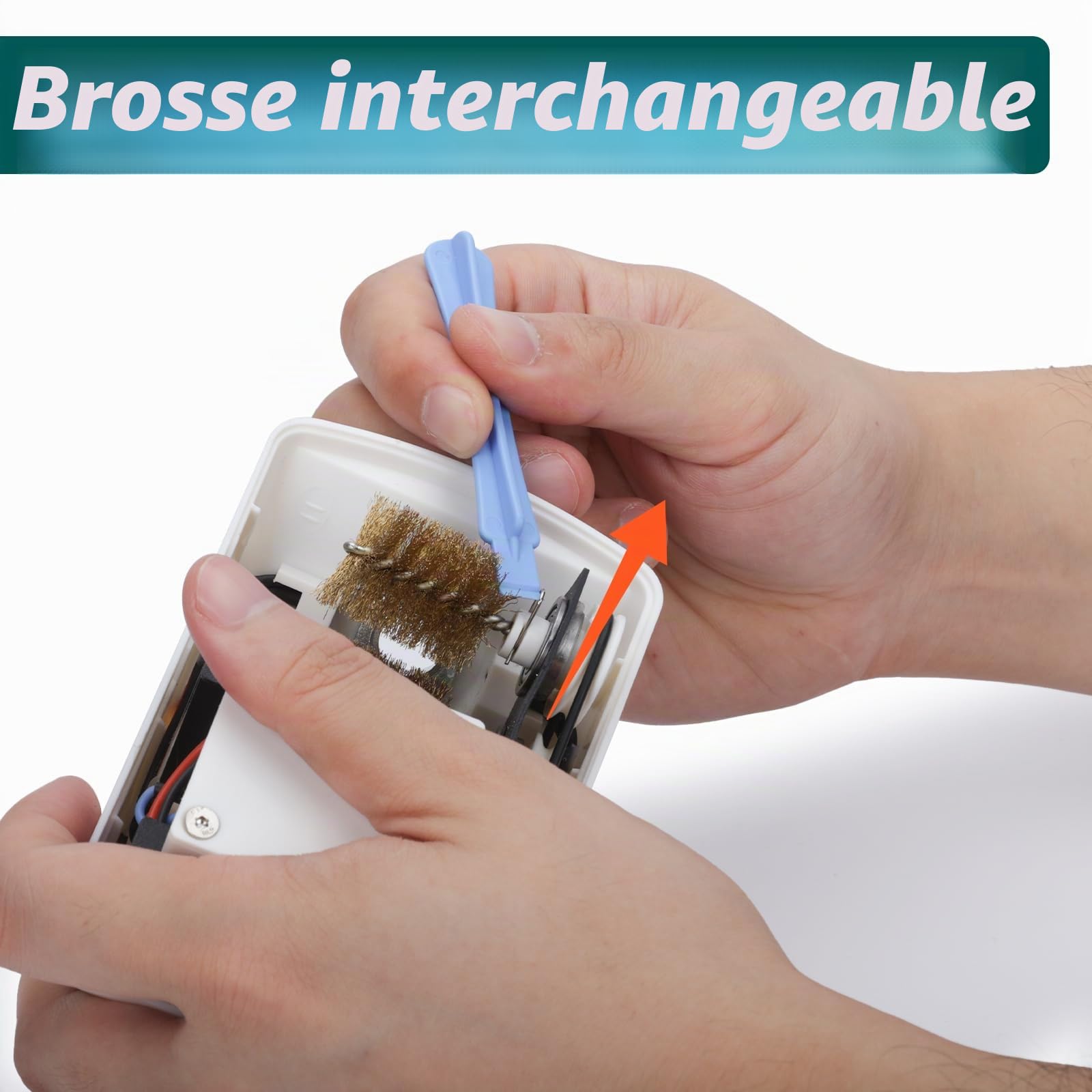 YIHUA 200C Nettoyeur de panne de fer à souder motorisé avec capteur infrarouge, 4 brosses en laiton et adaptateur secteur 12V. Compatible série 900M, série 907, série 902 (EU Plug)