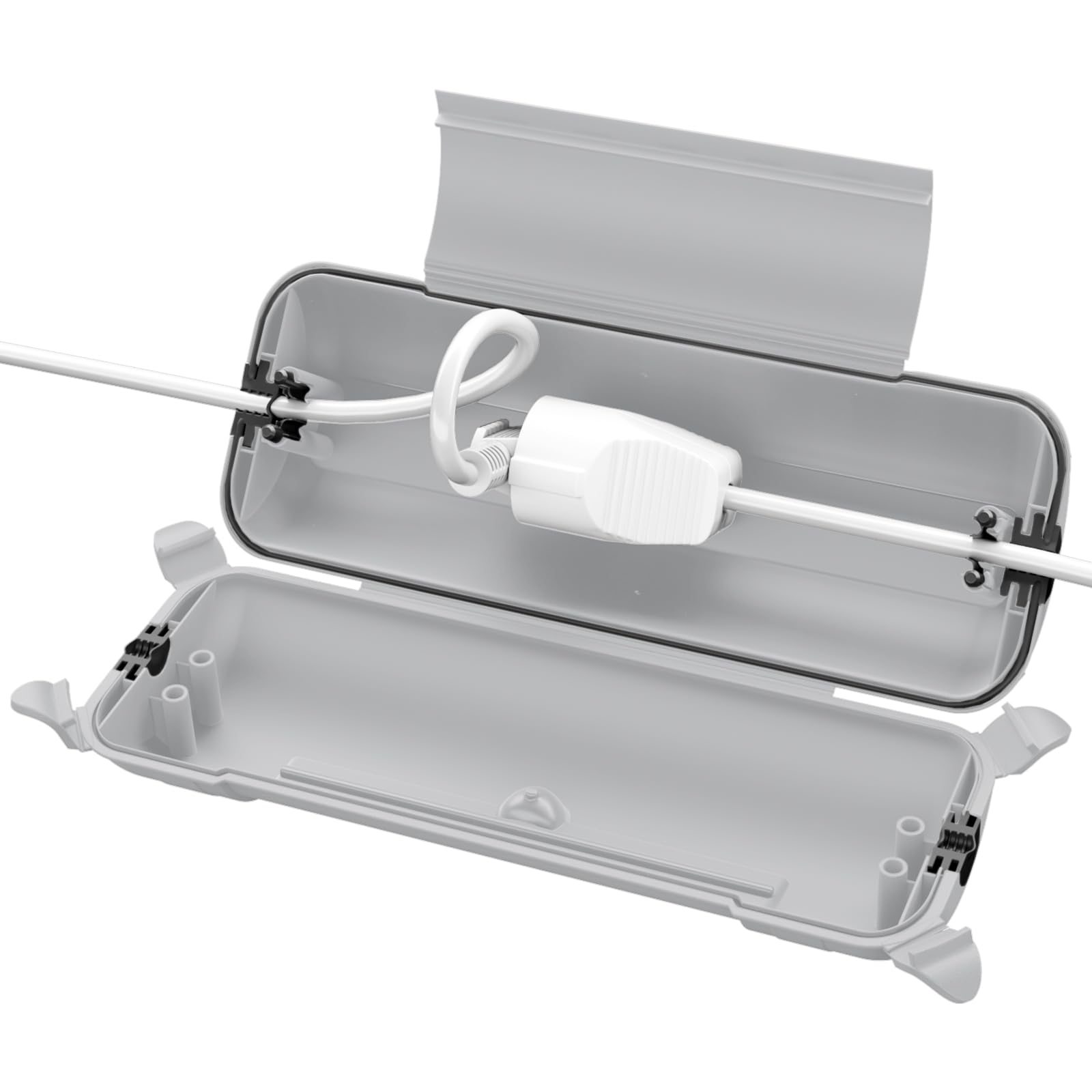 Outdoor IP44 wasserdichter Safe Box (290 x 110 x 75 mm), wetterbeständige Große Schutzbox für Verlängerungskabel, Urlaubsdekorationen, Elektrowerkzeug, Kunststoff