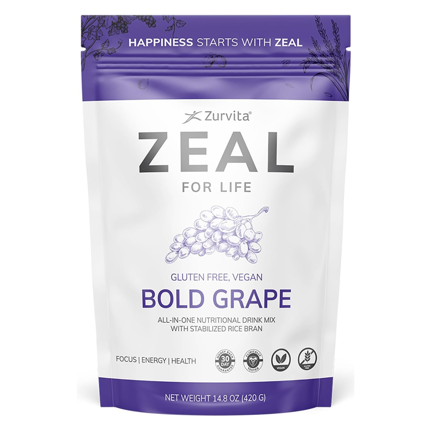 Zurvita - Zeal for Life Bold Grape - 420 g
