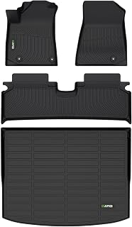 HAFIDI® Floor Mats & Cargo Liner Set Fit for 2023 2024 2025 Kia NIRO EV All Weather Protection TPE Anti-Slip Automotive Full Set Floor Liners Custom Accessories - Black