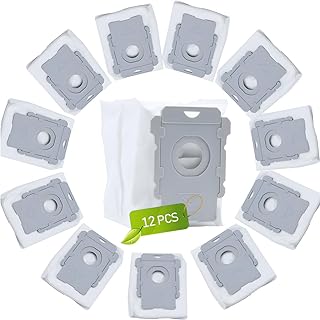 Vacuum Bags - Compatible with iRobot Roomba Models, Reusable Roomba Bags for i3, i7, J7, i8 and S9 Series, Automatic Dirt Disposal, Replacement Parts for Roomba Clean Base, Pack of 12