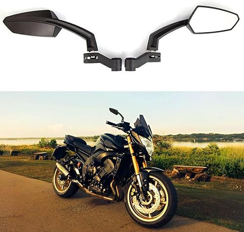 Miniatura 10 de Espejos retrovisores universales de fibra de carbono para motocicleta con 0.394 in 0.315 in para Honda Grom Yamaha Kawasaki y más