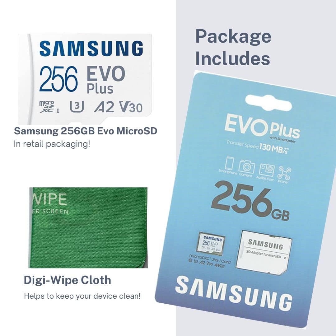 256GB Memory Card for DJI Action Camera Class 10 UHS-1 U3 Action