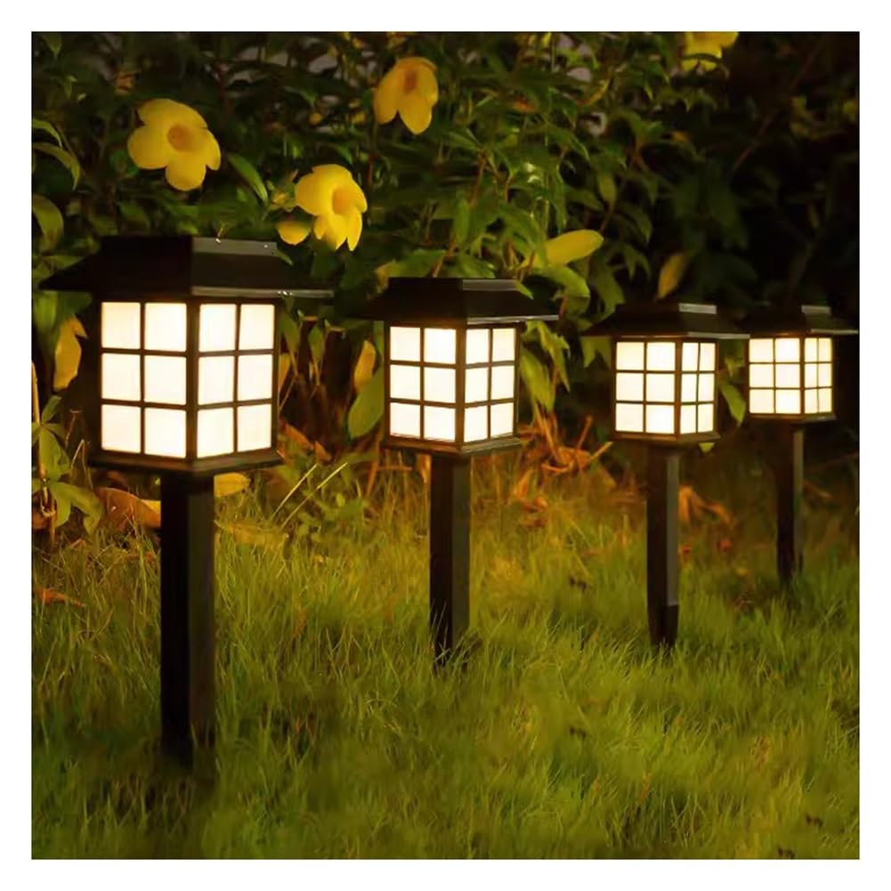 Etlegor Chinese Decor Lights Solar Pathway Lights Waterproof Lawn Night Light for Outside Lawn Patio Yard Pathway Walkway