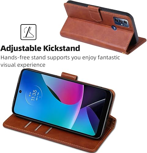 Miniatura 3 de Funda tipo cartera para Moto G Play 2023, de piel sintética, con tarjetero y bloqueo RFID, función atril, a prueba de golpes, para Motorola Moto G