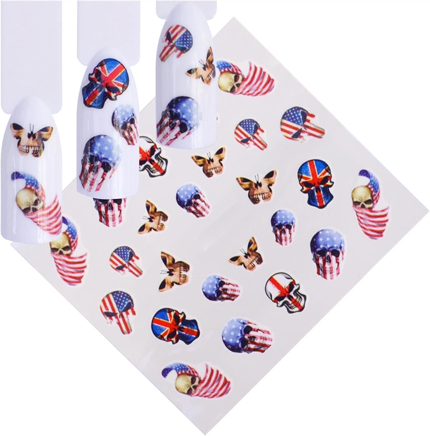 Nail Sticker, 5 Sheet Fashion Cute Transfer Nail Art Sticker Decal Slider Manicure Wraps Nail Sticker (Color : 5 Sheet) : Beauty & Personal Care