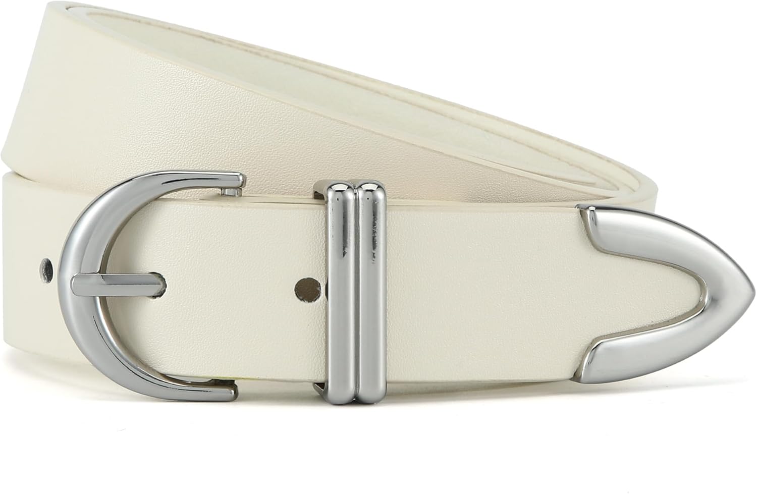 HOTWILL Women Belt for Jeans Dress Pants Fashion Gold Buckle Ladies Faux Leather Waist Belt