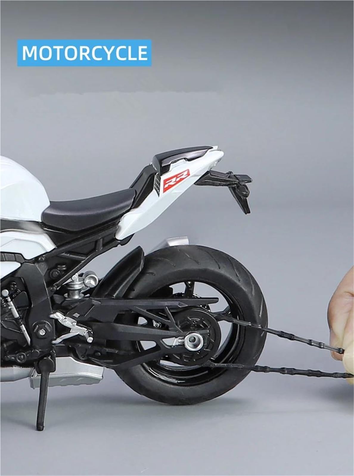 Modelo a Escala de Moto Modelo De Motocicleta para BMW S1000RR A Escala 1/12, Colección, Juguete Hobby, Regalo, Todoterreno(White)