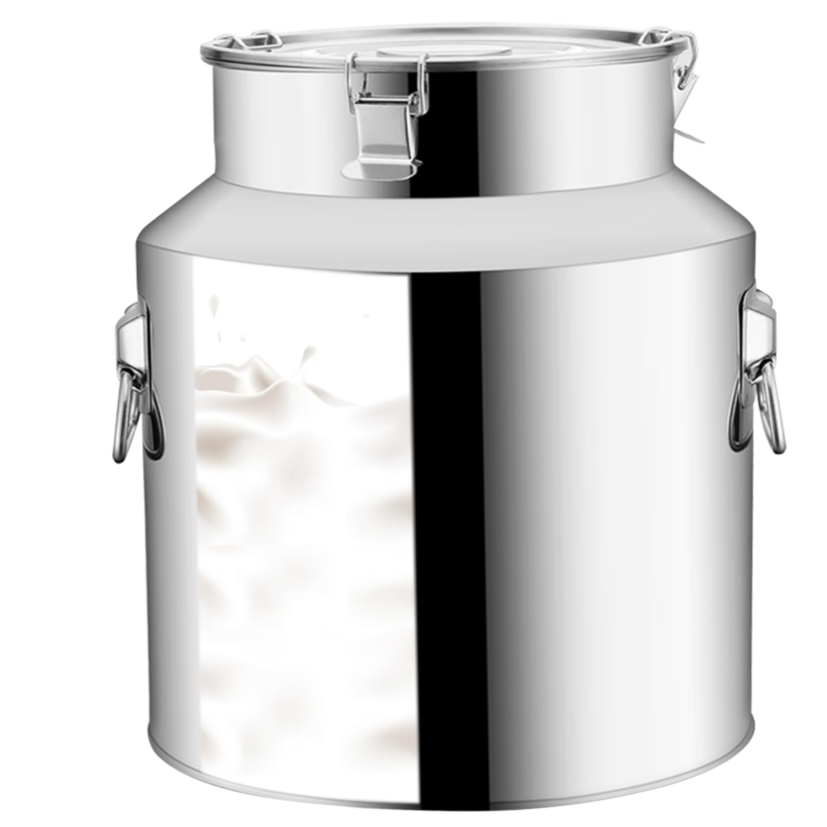 Tsawntd Stainless Steel Milk Can 9L Large Stainless Steel Bucket with Lid Wine Bucket with Carry Handle and Buckle Oil Container for Liquid Storage and Transport Wine Oil Container