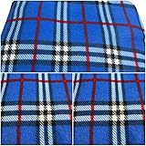 Weiche Vlies-Decken, groß, extra-warm, Tartan-Sofa-/Bett-Überwurf, kariert, 150 cm x 200 cm, Microfaser, Greenish White, 150x200 Cm