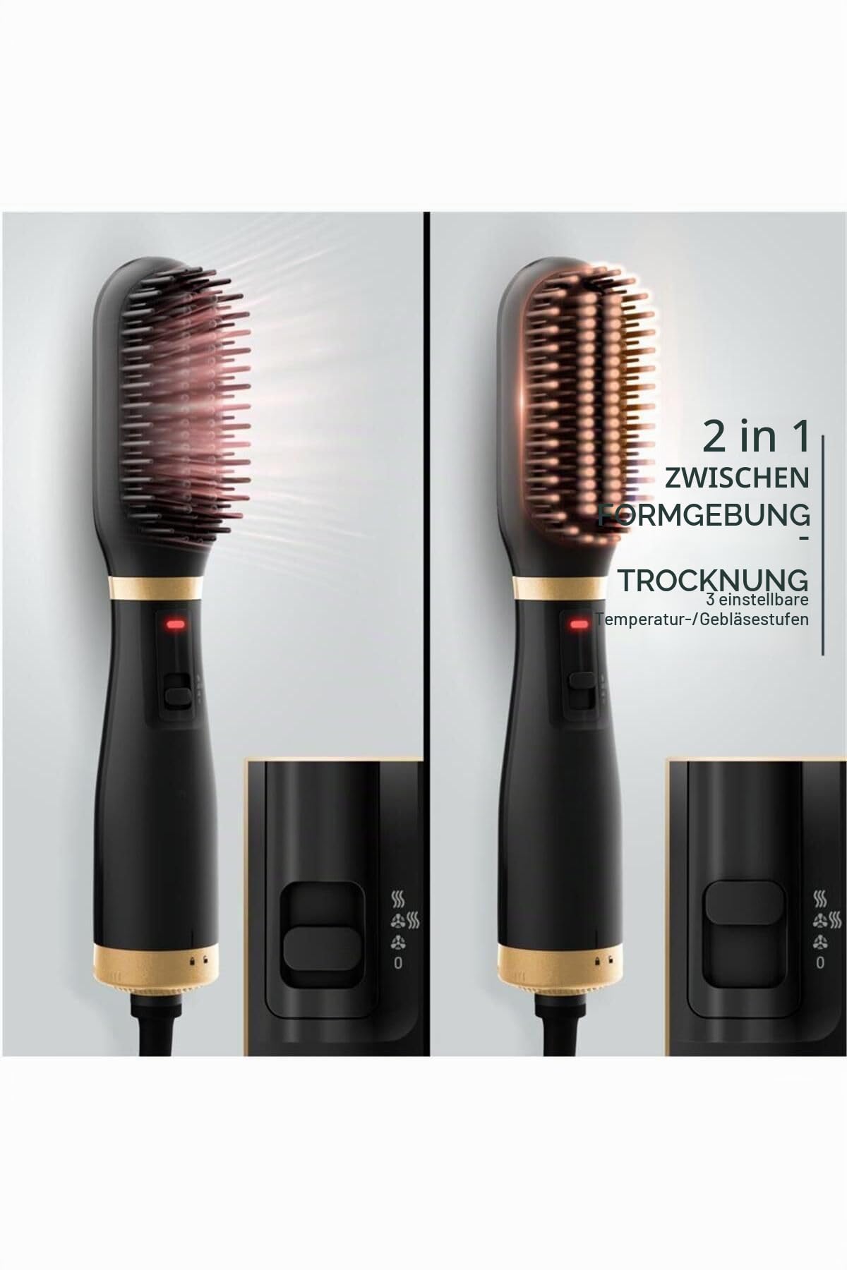 Rowenta Powerstraight Air Heißluftbürste, Trocknen und Glätten 2-in-1, schnelle Ergebnisse, UB5920F0