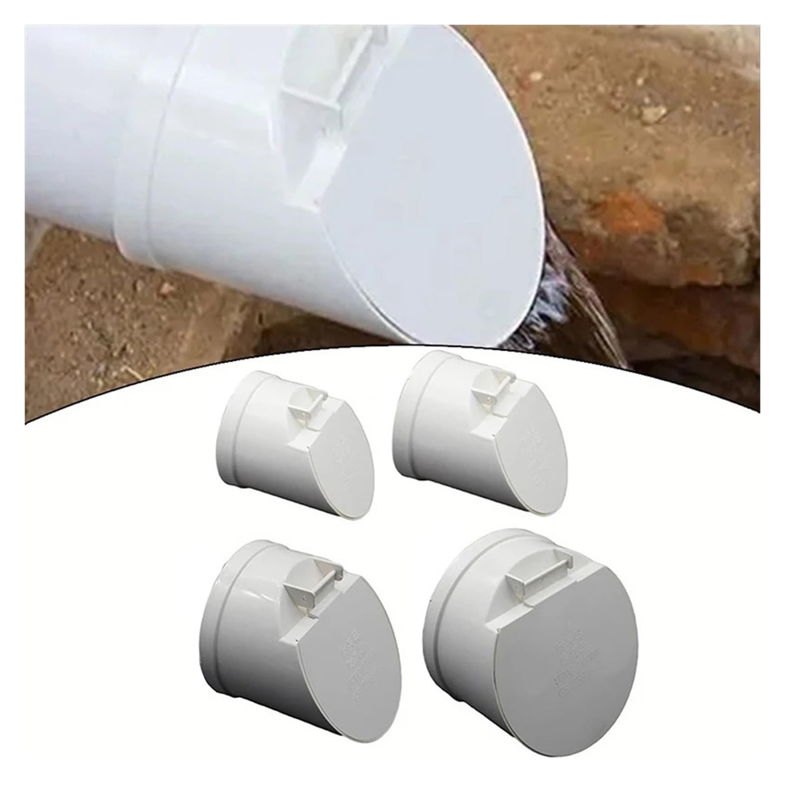 Zawór zwrotny do rury spustowej z PVC 50/75/110/160 mm rura spustowa podłoga ścieki duży pojemność skokowa osłona przeciwzapachowa szambo zawór zewnętrzny