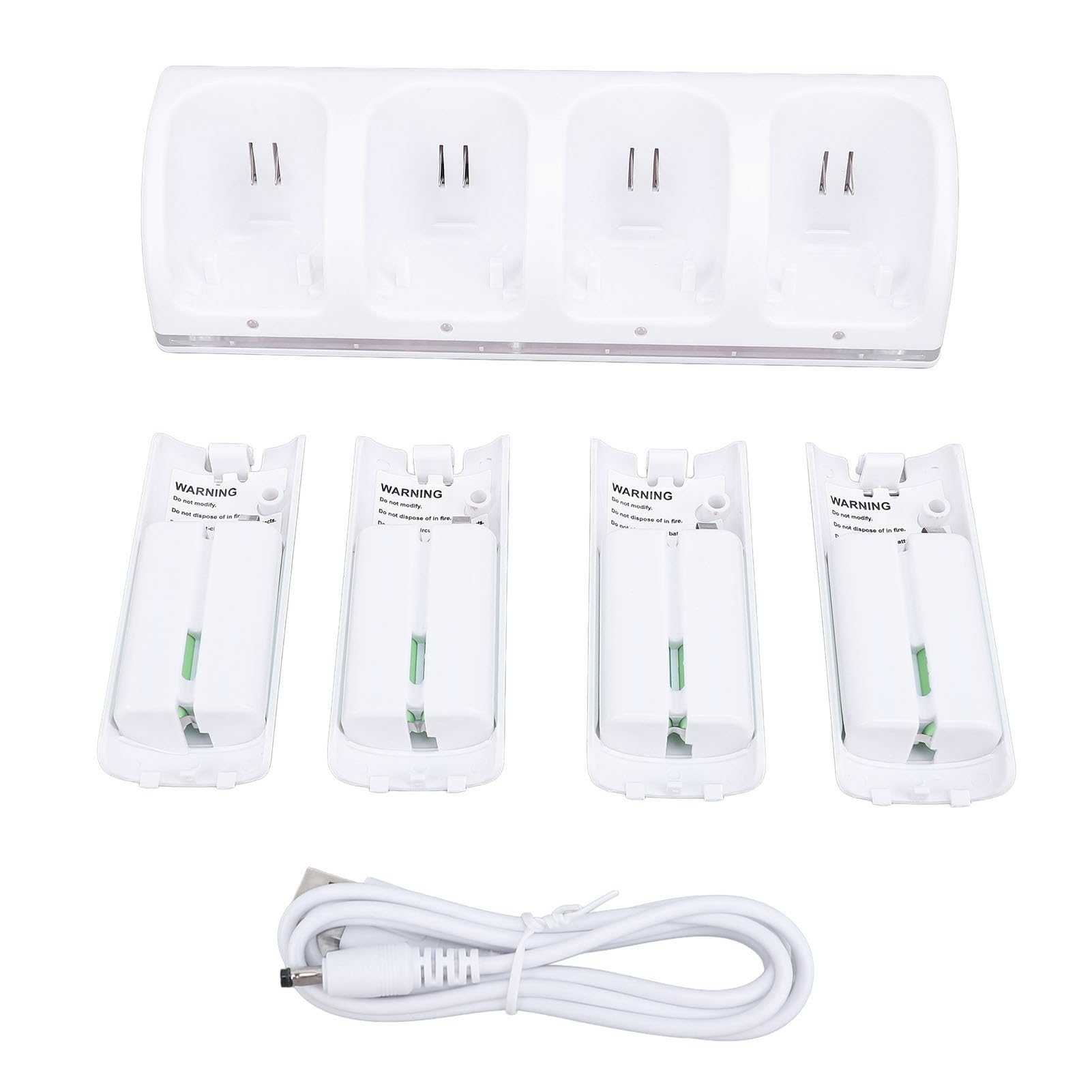 Stazione di Ricarica Controller per, Dock Stazione di Ricarica Controller 4 in 1 con Batteria Ricaricabile 2800mAh, Sostituzione Dock Caricabatterie Telecomando USB