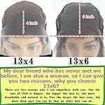 13x6 Lace Front Wigs Human Hair Pre Plucked 180 Density 26 Inch HD Body Wave Lace Front Wigs Human Hair 10A Frontal Wigs Human Hair wigs for Women Glueless Wigs Human Hair Pre Plucked Black wig - Image 4