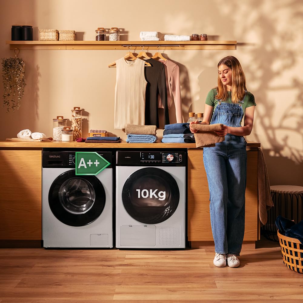 Cecotec Sèche-linge Pompe à Chaleur 10 kg Bolero Dresscode Dry 10355, Classe A++, 14 Programmes, Blanc