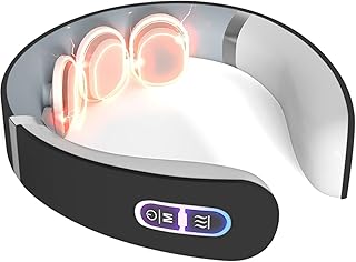 Auxoliev Neck Massager with Heat,10 Modes 50 Intensities,Cervical Massagerfor Home Office Travel Use