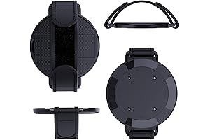 Sturdy Adhesive Tablet Stand with 360° Rotation and Hand Strap