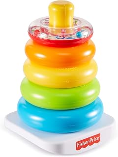 Fisher-Price N8248 Rock-A-Stack, Baby Educational Stacking Toy Rings, Suitable for 6 Months Plus