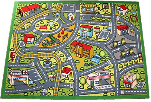 Alfombra habitación Infantil Moderna, Alfombra Infantil Carretera de 