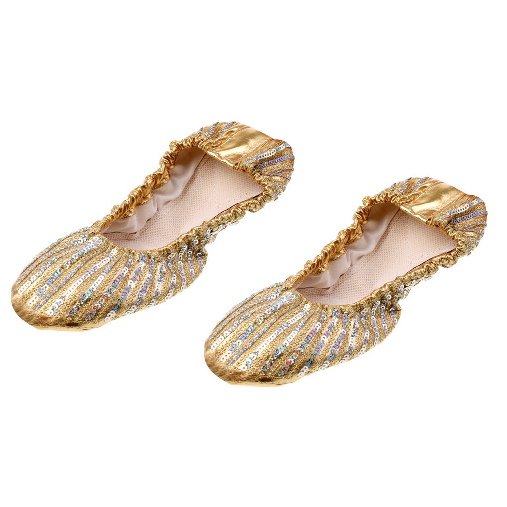 ™ Women Girls Ballet Dance Shoes PU Leather Soft Flat Heel Belly Slipper L | Belly Dancing | Adult Dancewear | Dancewear-image-16
