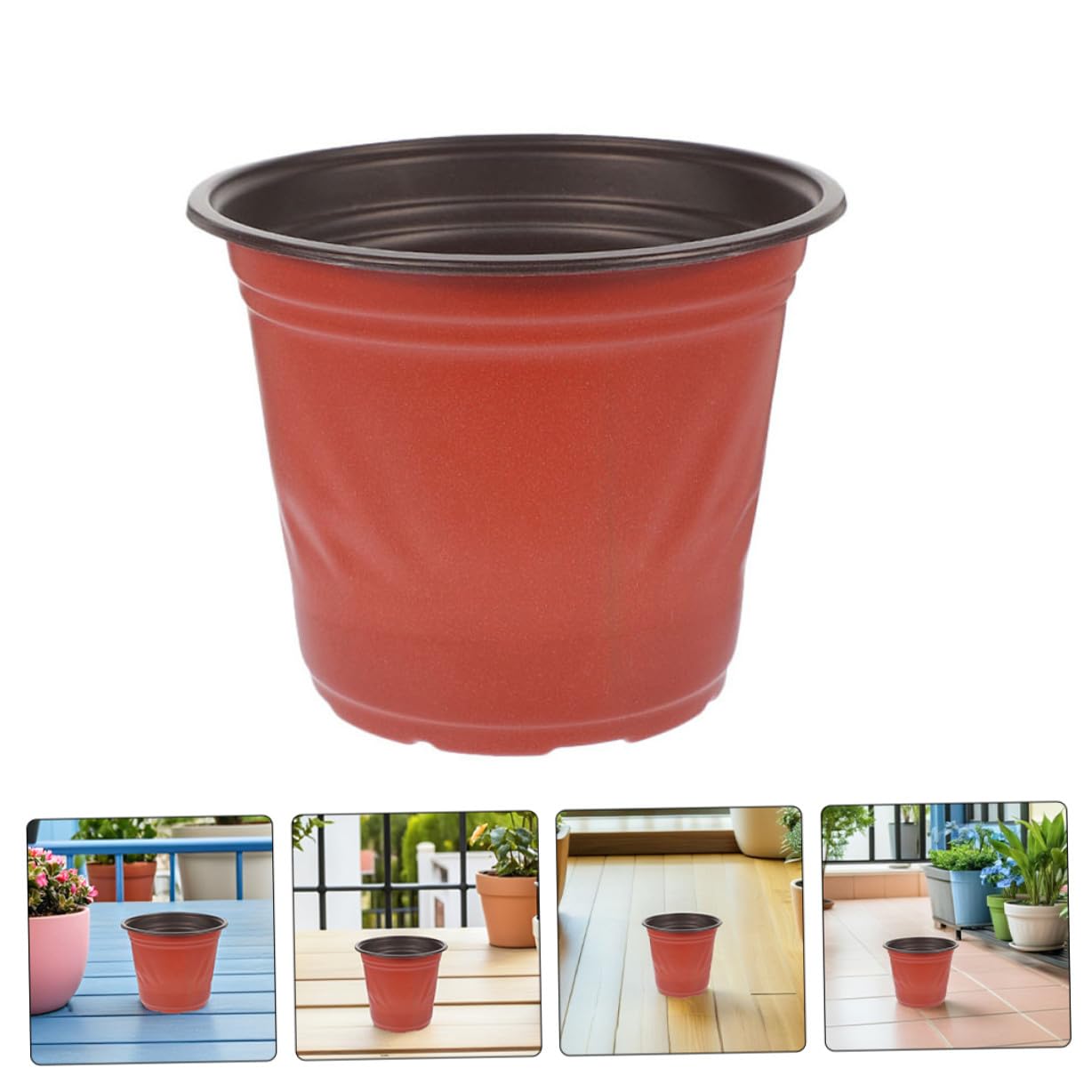 60 pièces Lot de Pots de Semis Ronds Plastique PP à Drainage Pots Légers pour Succulentes et Jardinage Intérieur Extérieur pour Plantation et Bouturage