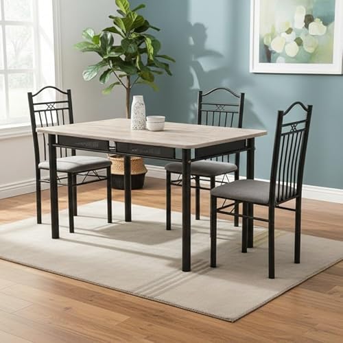 طقم طاولة طعام مع 4 كراسي AAA_P_T401 بيج