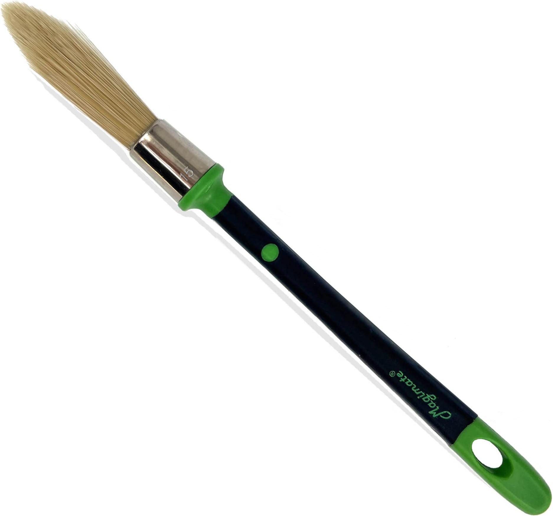 Magimate Small Paint Brush for Touch Ups, Trim Stain Brush for Sash, Baseboards, House Wall Corners and Art Application, One Singe Size 0.6-inch (15mm)